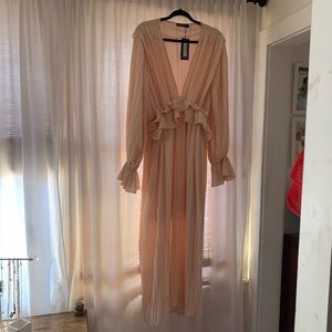 Pleated maxi dress